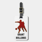 サッカー選手の荷物タグ ラゲッジタグ (正面縦)