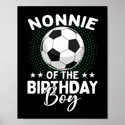 サッカー選手の誕生日のおじいちゃん 誕生日おめでとう ポスター (正面)