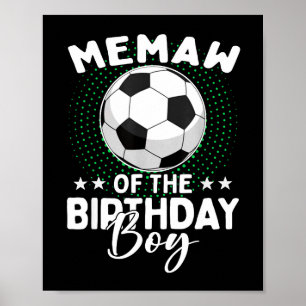 サッカー選手の誕生日の孫の祖母 誕生日おめでとう  ポスター
