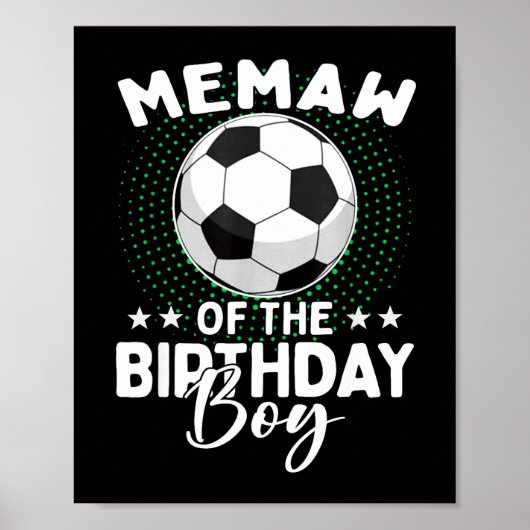 サッカー選手の誕生日の孫の祖母 誕生日おめでとう  ポスター (正面)