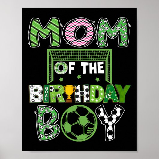 サッカー選手の誕生日の息子の母のためのギフト ポスター (正面)