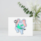 サッカー選手の象の画像 ポストカード (スタンド正面)