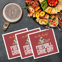 サッカー選手の赤の試合 スタンダードカクテルナプキン