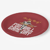 サッカー選手の赤の試合 ペーパープレート (アングル)