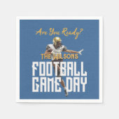 サッカー選手の青の試合 スタンダードカクテルナプキン (正面)