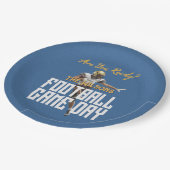 サッカー選手の青の試合 ペーパープレート (アングル)