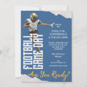 サッカー選手の青の試合 招待状 (正面)