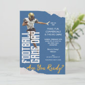 サッカー選手の青の試合 招待状 (スタンド正面)