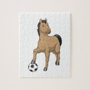 サッカー選手の馬 ジグソーパズル