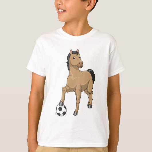 サッカー選手の馬 Tシャツ (正面)