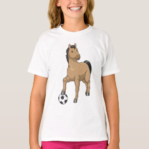 サッカー選手の馬 Tシャツ