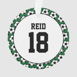 サッカー選手のNAME番号スポーツゴールおもしろい オーナメント