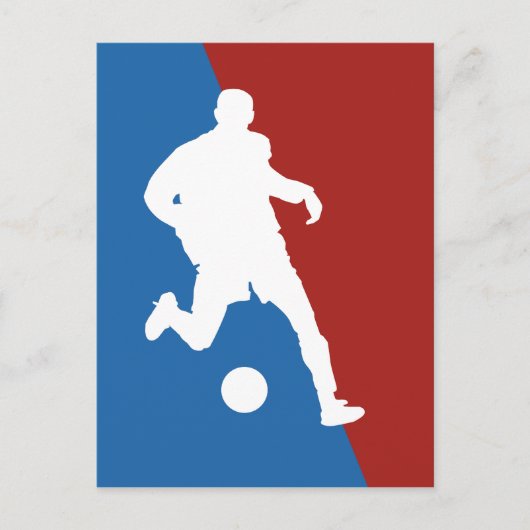 サッカー選手はがき ポストカード (正面)