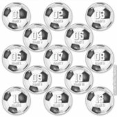 サッカー選手は13人パーソナライズされた シール (正面)