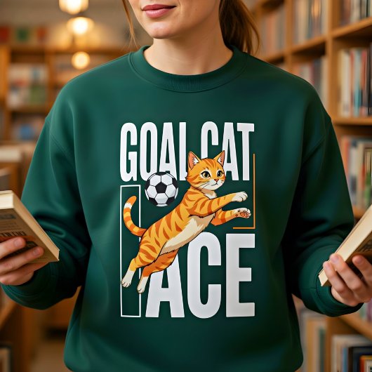 サッカー選手へのギフト - サッカー好きのためのアニメ猫 スウェットシャツ