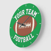 サッカー選手またはコーチカスタムチーム名スポーツ ラージ壁時計 (傾斜)