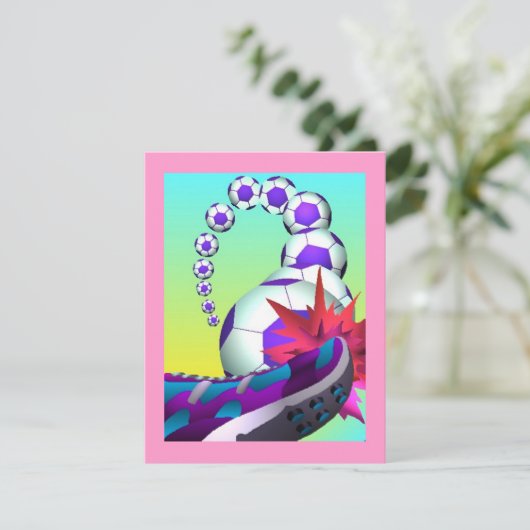 サッカー選手をテーマにしたパーティの招待状招待状 招待状 (スタンド正面)