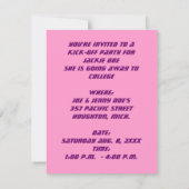 サッカー選手をテーマにしたパーティの招待状招待状 招待状 (裏面)