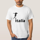 サッカー選手イタリア，カスタマイズ可能 Tシャツ (正面)