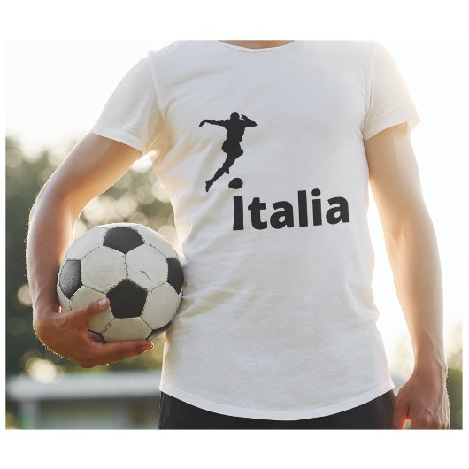サッカー選手イタリア，カスタマイズ可能 Tシャツ