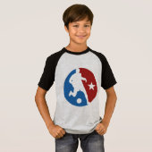 サッカー選手カスタムのシャツとジャケット Tシャツ (正面フル)