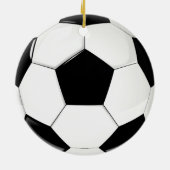 サッカー選手カスタムのジャージーナンバースポーツクリスマス セラミックオーナメント (裏面)