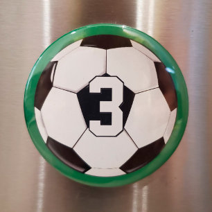 サッカー選手カスタムのジャージーナンバー/イニシャルスポーツ マグネット