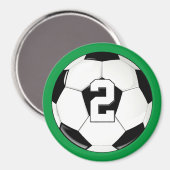 サッカー選手カスタムのジャージー番号/イニシャルスポーツ マグネット (正面/裏面)
