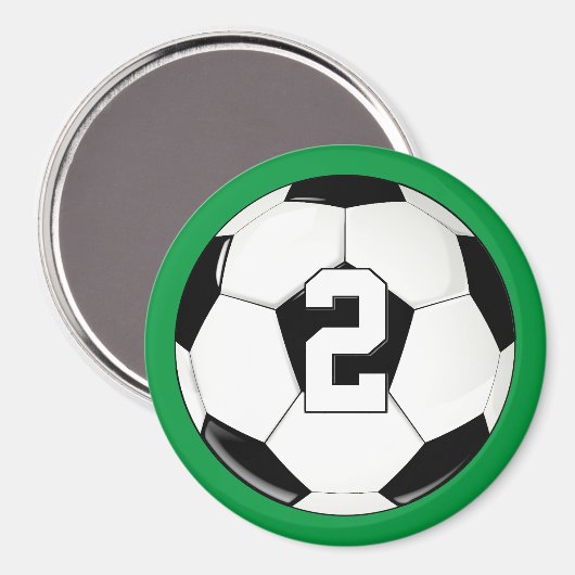 サッカー選手カスタムのジャージー番号/イニシャルスポーツ マグネット (正面/裏面)