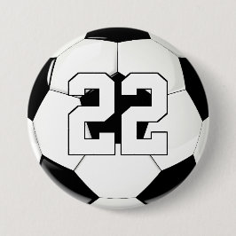 サッカー選手カスタムのジャージー番号/文字スポーツファン 缶バッジ