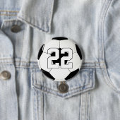 サッカー選手カスタムのジャージー番号/文字スポーツファン 缶バッジ (インサイチュ)