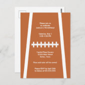 サッカー選手カスタムの誕生日パーティーへの招待 ポストカード (正面/裏面)