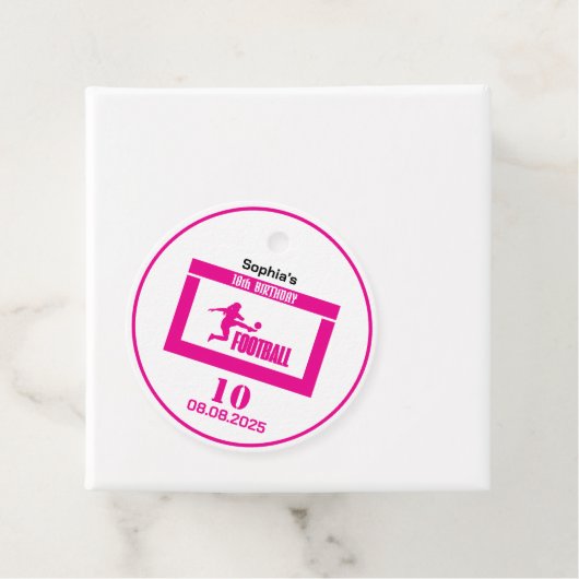 サッカー選手ガール、誕生日ガールチーム フェイバータグ (インサイチュ)