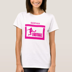 サッカー選手ガール、誕生日ガールチーム Tシャツ