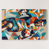 サッカー選手キュービストジグソーパズル ジグソーパズル (横)