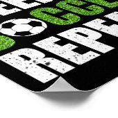 サッカー選手ギフトTシャツ Eat Sleep Soccer Repeat  ポスター (角)