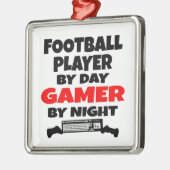 サッカー選手ゲーマー メタルオーナメント (左)