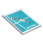 サッカー選手ゴアリーゴールキーパートレンディーグラフィックおもしろい ノートブック (右側)