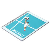 サッカー選手ゴアリーゴールキーパートレンディーグラフィックおもしろい ノートブック (左側)