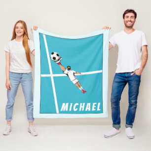 サッカー選手ゴアリーゴールキーパートレンディーグラフィックおもしろい フリースブランケット