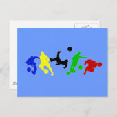 サッカー選手サッカースポーツファン ポストカード (正面/裏面)