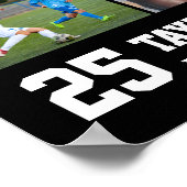 サッカー選手シニアナイトスポーツ写真コラージュ ポスター (角)