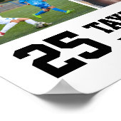 サッカー選手シニアナイトスポーツ写真コラージュ ポスター (角)