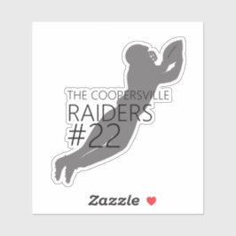 サッカー選手シルエットカスタムチーム シール