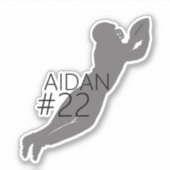 サッカー選手シルエットカスタム シール (正面)