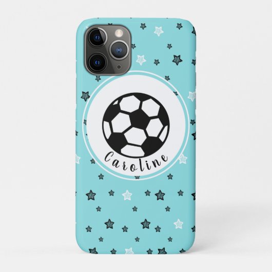 サッカー選手スターズボールキッドアスリート パーソナライズされた Case-Mate iPhoneケース (裏)