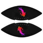 サッカー選手タッチダウンブラックと蛍光灯 アメリカンフットボール (パネル)