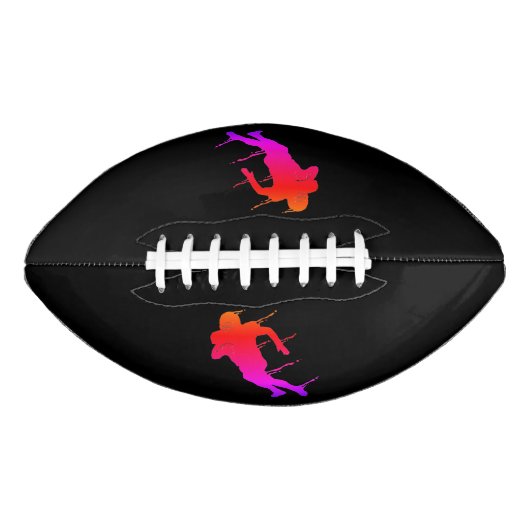 サッカー選手タッチダウンブラックと蛍光灯 アメリカンフットボール (正面)