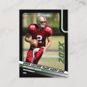 サッカー選手トレーディングカーカスタムドのギフトinグリーン コーリングカード (正面)