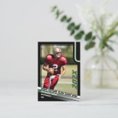 サッカー選手トレーディングカーカスタムドのギフトinグリーン コーリングカード (スタンド正面)